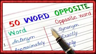 50 word opposite | List of word opposites | Ulte shabd | Antonyms list in english | opposite words