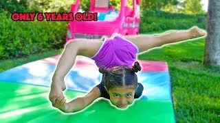 6 YEAR OLD AVA TEACHES NEW CRAZY FLEXIBLE GYMNASTIC MOVES!! (PART 4!)