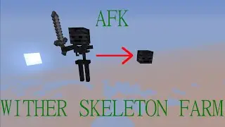AFK Wither Skeleton Farm Tutorial for Minecraft 1.8