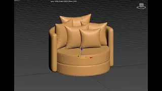 3DS MAX Modern Swivel Chair Sofa Modeling Tips