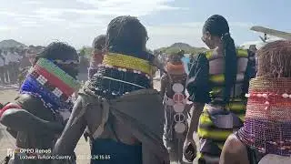 Turkana cultural dancers entertain guests at Lodwar Airport in Turkana county.