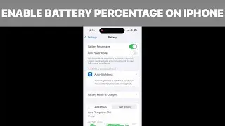 How to Enable Battery Percentage in Menu Bar on iPhone (Tutorial)