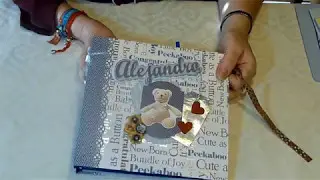 Álbum de fotos bebé niño personalizado 03. Álbum bebé scrapbook. Regalo para bautizo o nacimiento