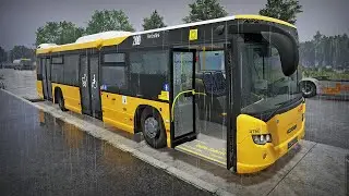 Новый маршрут №200 и очень красивый дождь в симуляторе берлинского автобуса - The Bus