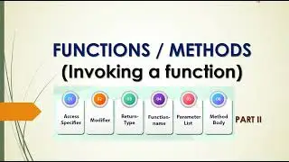 Functions in JAVA (Invoking a Function) |PART 2