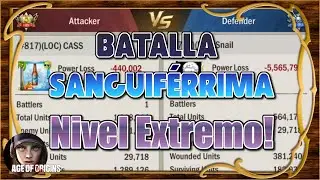 La Batalla Sanguiférrima mas dura que he jugado! CC38 en apuros! - Age of Origins ES