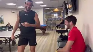 Indian Wells 2025 - Matteo Berrettini and Sara Errani play... ping-pong, and Paolini doesn't miss it