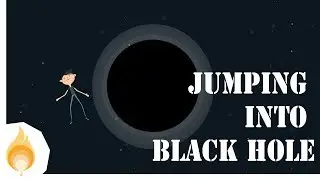 A man falling into a BLACK HOLE