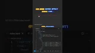 Menu Hover Effect  #coding #programming #python #css #frontenddeveloper #code #webdevelopment