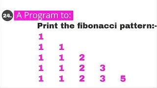 Print fibonacci triangle in C programming #24 || Pattern problem