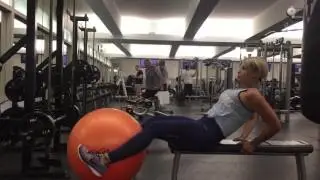Fit ball leg raises