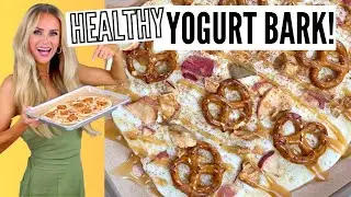 5-Ingredient Healthy Snack: Caramel Apple Frozen Yogurt Bark (high protein!) // Lindsay Ann