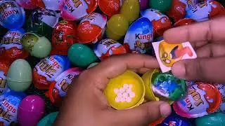 100 Kindar Surprise Eggs Toy Opening A Lot Of Kindarjoy chocolate ASMR