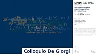 Colloquio De Giorgi - Homogenisation of free discontinuity problems: the vectorial case