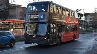 21 bus Ride from UTC Plymouth to the Royal parade | WAI7 FSU 550 #bus #plymouth