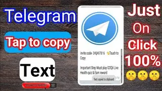 How to create Tap to copy text  on telegram | Touch to copy text