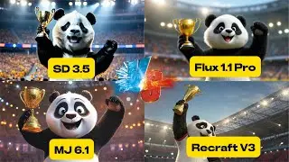 Stable Diffusion 3.5 VS Red Panda VS Flux 1.1 Pro VS Midjourney! Which AI Image Generator is Best?