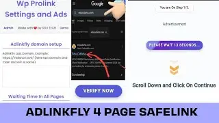 Adlinkfly with 4 Page Safelink, Url Shortener 3 Pages Organic Safelink for WordPress ❤️✅️