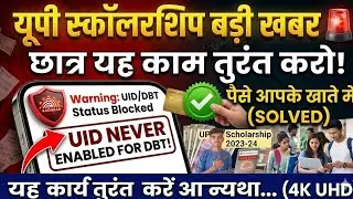 31 मई आखिरी मौका⚠️ सबका पैसा फंस गया?UID Never Enabled for DBT Solution | UP Scholarship latest news