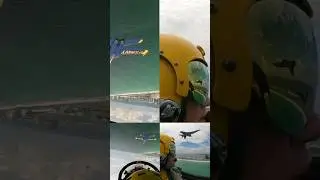 Blue Angels Perform The Double Farvel Over Pensacola Beach #shorts