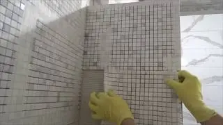 Рабочие хитрости при укладке мозаики.