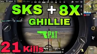 SKS + 8x scope  😍| 21 solo kills l | Noob Gameplay 😂
