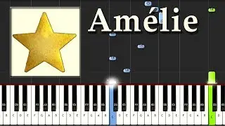 Amélie - Comptine d'un Autre Été - Piano Tutorial Easy Synthesia - How To Play
