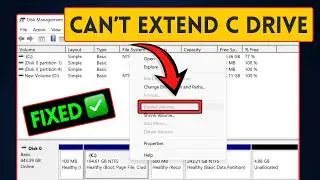 Fix C Drive Extend Volume Grayed Out in Windows 11/10 (No Third-Party Software)