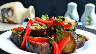 МАРИНОВАННЫЕ БАКЛАЖАНЫ/ ПРОСТАЯ И ОЧЕНЬ ВКУСНАЯ ЗАКУСКА/ ГОТОВЫ ЧЕРЕЗ 2 ДНЯ/ ПАЛЬЧИКИ ОБЛИЖЕШЬ🧄🫑🍆🍆🌶️