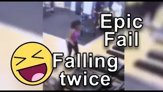 WOW Viral video - Epic Fail - Funny video Incredible girl falling twice