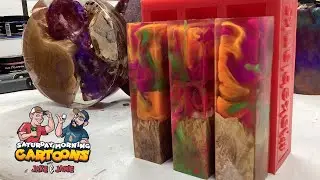 Live Resin Casting - Floating Colors in Resin!