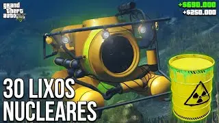 GTA 5 - COLETA DE 30 LIXOS NUCLEAR + 690.000 - Troféu Gestão de residuos