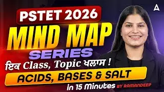 PSTET Science Preparation 2026 | Mind Map Series | Acid, Bases & Salt MCQs | By Ramandeep Ma'am