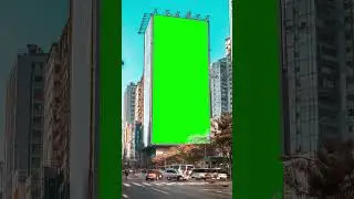 Billboard Sign Template green screen
