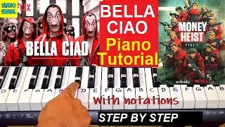 Money Heist - Bella Ciao Piano Tutorial | Bella Ciao Song Piano Cover, Tutorial | La Casa De Papel
