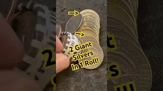 2 Giant Silver Coins Found In Sealed Bank Roll! 