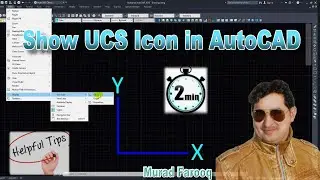 How to Show UCS Icon in  AutoCAD |AutoCAD Civil 3D| Autodesk| UCS icon properties tips and trick.