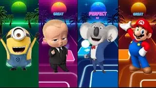 Tiles Hop - Minions vs Boss Baby vs Sing2 vs Super Mario