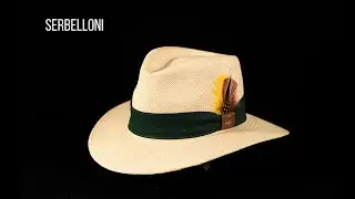 Ultrafino Serbelloni Safari Panama Hat with Exotic Feathers