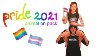 pride animation pack / sims 4 (free download)