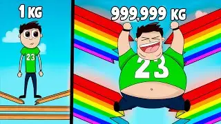 ROBLOX pero CADA SEGUNDO ERES MAS PESADO !!