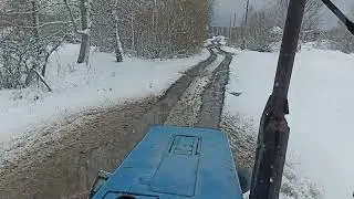MTZ-82 snow clearing