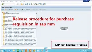 Release procedure for purchase requisition in sap mm