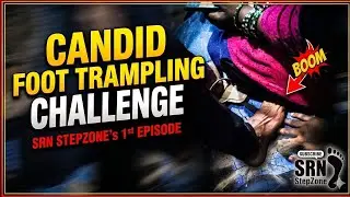 🦶 CANDID Hand TRAMPLING CHALLENGE! Using feet and slippers | SrnStepZone | 