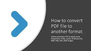 How to convert PDF to Word document or other formats.