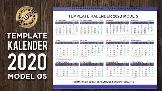 LENGKAP!! TEMPLATE KALENDER 2020 MODEL 05 FORMAT CORELDRAW, AI & PDF
