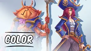 Aplica COLOR a tus PERSONAJES: Curso CONCEPT ART de CHARACTER #5 🎨