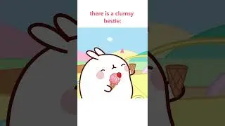 When your friend is Clumsy #shorts #molangcartoons #funnycartoonsforkids