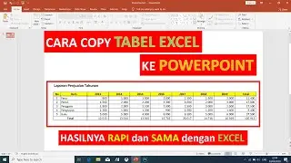 How to Copy Excel Tables to Powerpoint for Good Results and the Same as Excel