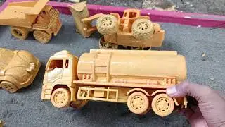 Membersihkan Mainan Mobil Balap, Truk Molen, Truk Tangki, Kereta Api, Slender, Forklift, Bus Tingkat